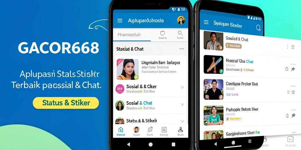 Antarmuka GACOR668 menampilkan berbagai stiker dan status yang menarik.