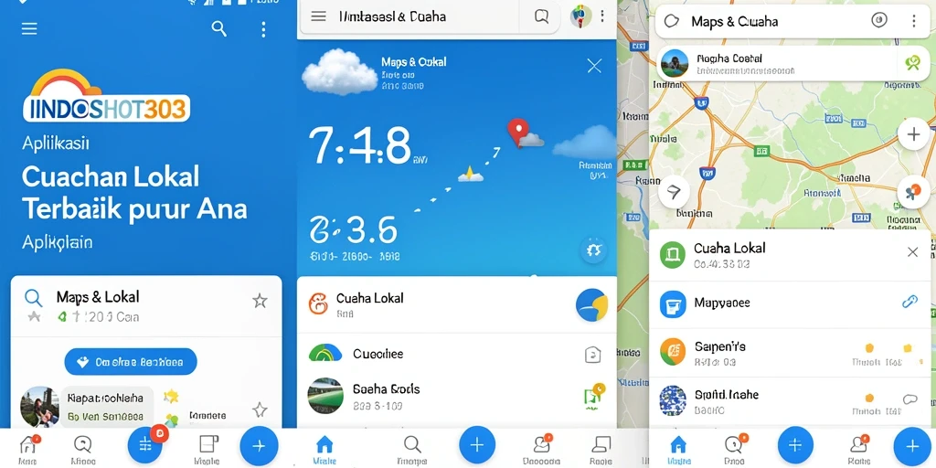 Antarmuka aplikasi Cuaca Lokal INDOSLOT303 yang informatif dan interaktif.