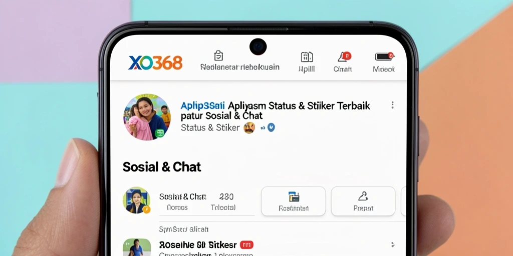 Tampilan antarmuka stiker XO368 yang menarik dan mudah digunakan.
