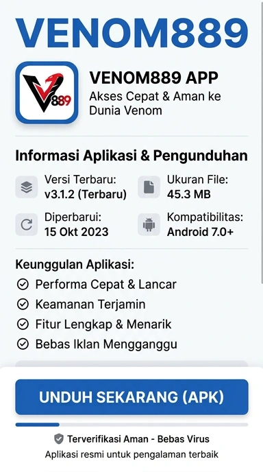 Tampilan halaman APK venom889